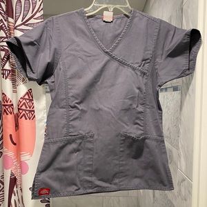 Dickies Grey Scrub Top Medical Wear XS